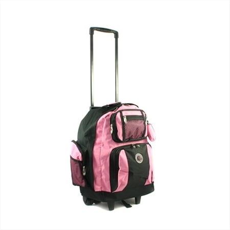 Transworld 738131-PNK Roll-Away Deluxe Rolling Backpack, Pink TR96556